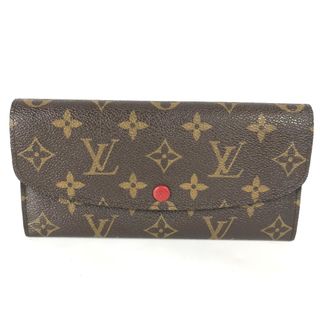 ルイヴィトン(LOUIS VUITTON)のルイヴィトン LOUIS VUITTON ポルトフォイユ・エミリー  M60136 モノグラム 2つ折り 長財布 モノグラムキャンバス ルージュ レッド(財布)