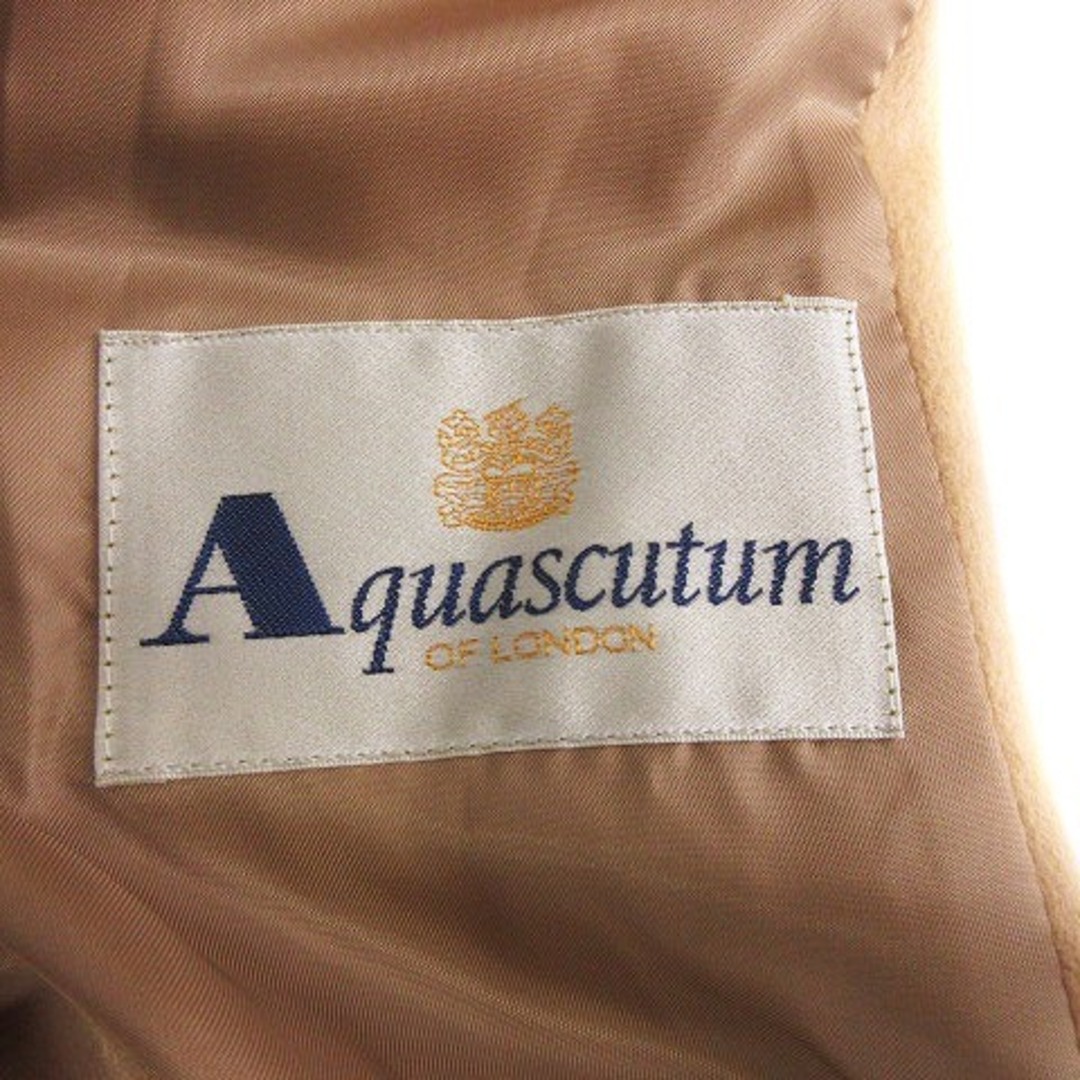 AQUA SCUTUM(アクアスキュータム)のアクアスキュータム ステンカラーコート ロング丈 総裏 カシミヤ ベージュ M位 レディースのジャケット/アウター(その他)の商品写真