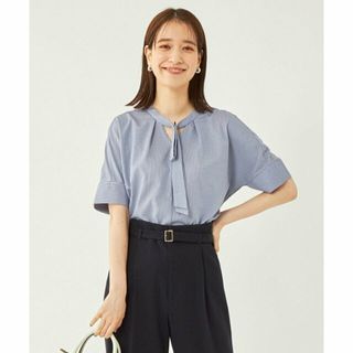 ユナイテッドアローズグリーンレーベルリラクシング(UNITED ARROWS green label relaxing)の【LT.BLUE】フハクライク タック ボウタイ プルオーバー カットソー(カットソー(長袖/七分))