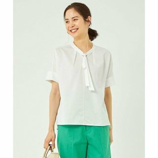 ユナイテッドアローズグリーンレーベルリラクシング(UNITED ARROWS green label relaxing)の【WHITE】フハクライク タック ボウタイ プルオーバー カットソー(カットソー(長袖/七分))