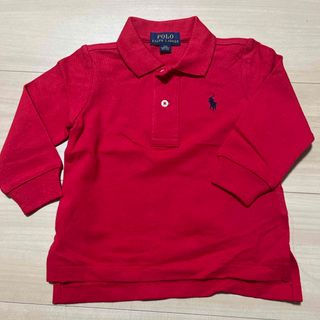 ポロラルフローレン(POLO RALPH LAUREN)の新品未着用☆ポロ　長袖ポロシャツ　赤　80(シャツ/カットソー)