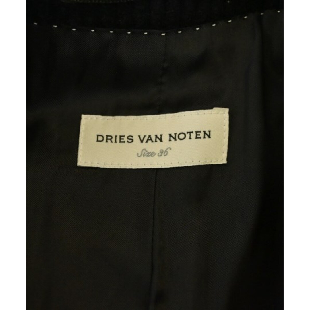 DRIES VAN NOTEN(ドリスヴァンノッテン)のDRIES VAN NOTEN カジュアルジャケット 36(XS位) 黒 【古着】【中古】 レディースのジャケット/アウター(テーラードジャケット)の商品写真