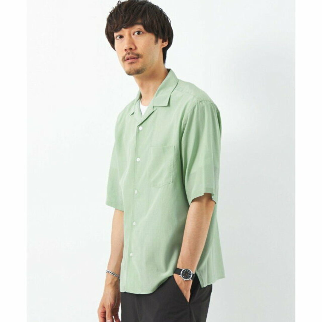 UNITED ARROWS green label relaxing(ユナイテッドアローズグリーンレーベルリラクシング)の【LIME】アルコットローン ジャストルーズ オープンカラー シャツ -接触冷感- その他のその他(その他)の商品写真