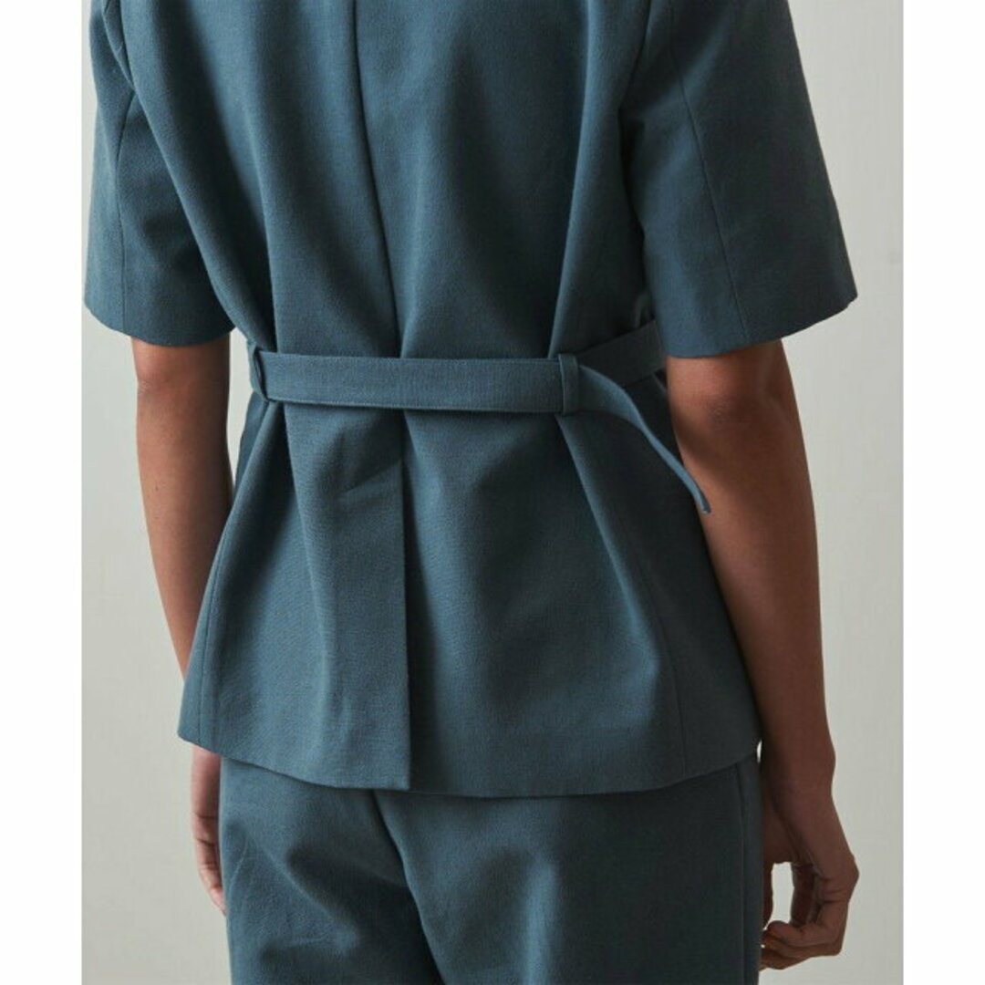 steven alan(スティーブンアラン)の【TURQUOISE】【M】<Steven Alan>GROSGRAIN SHORT SLEEVE JACKET/ジャケット レディースのジャケット/アウター(テーラードジャケット)の商品写真