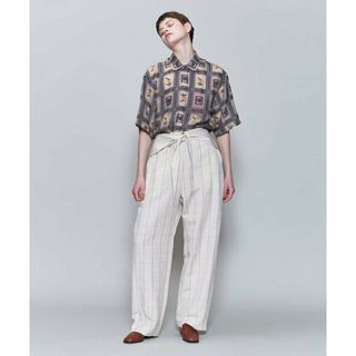 ロク(6 (ROKU))の【BEIGE】<6(ROKU)>ASA RAYON SILK CHECK PANTS/パンツ(その他)