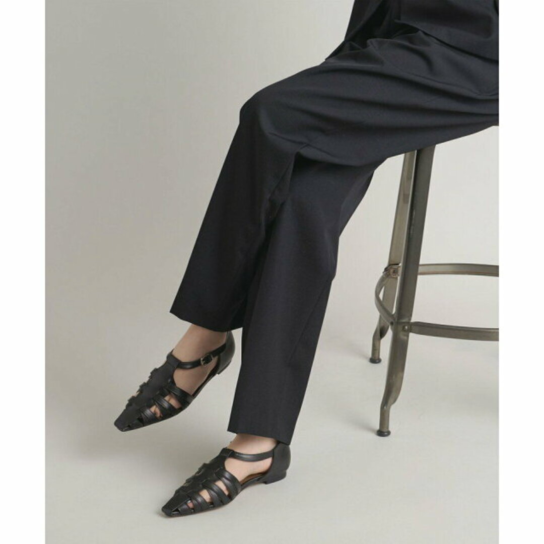 Odette e Odile(オデットエオディール)の【BLACK】サイドジグザグ フラット10↓↑ レディースの靴/シューズ(ハイヒール/パンプス)の商品写真