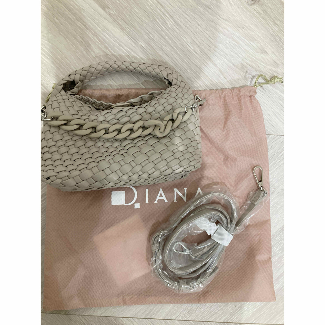 DIANA(ダイアナ)のダイアナ メッシュ ミニBAG ミニバッグ グレージュ ベージュ レディースのバッグ(ショルダーバッグ)の商品写真
