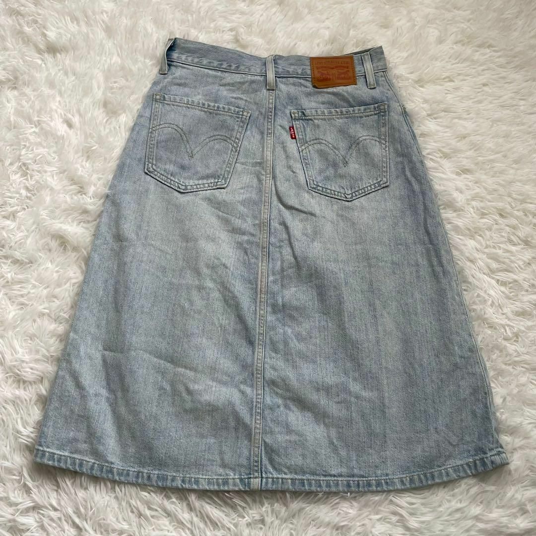 Levi's(リーバイス)のLevi's リーバイス (25) コットン デニム スカート ブルー 無地 レディースのスカート(ひざ丈スカート)の商品写真