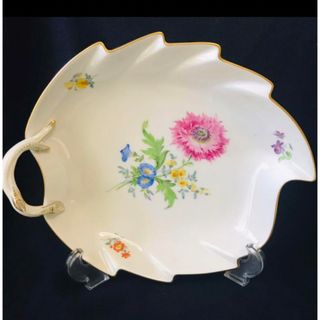 マイセン(MEISSEN)のマイセン　ベーシックフラワー　3つ花　リーフディッシュ　ケシの花(食器)