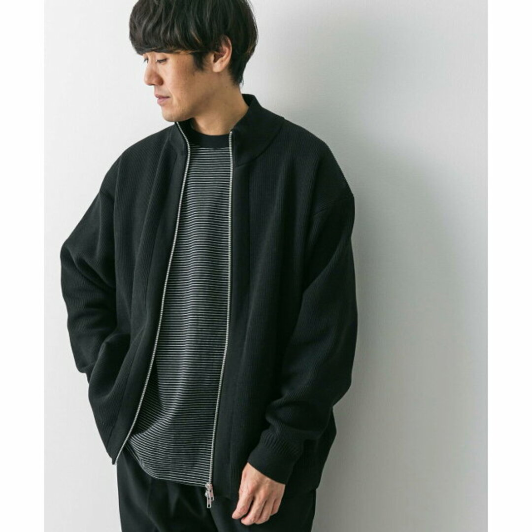 URBAN RESEARCH DOORS(アーバンリサーチドアーズ)の【BLACK】【M】ハイツイスト畦編みドライバーズニット メンズのトップス(ニット/セーター)の商品写真