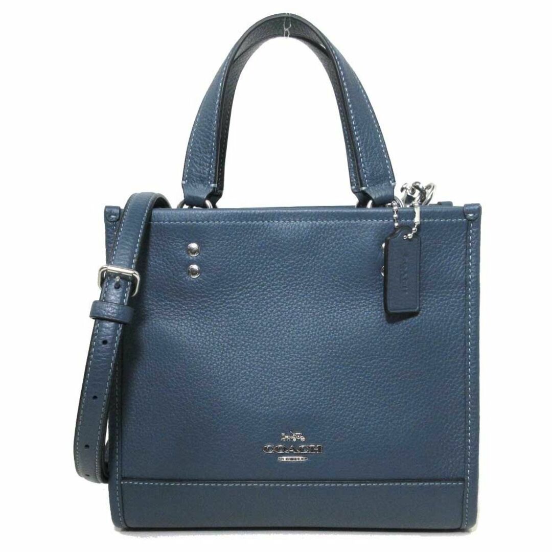 COACH(コーチ)の【新品】コーチ バッグ トートバッグ COACH レザー デンプシー トート 22 2WAY ミニトート 斜め掛け CO971 SV/DE(デニム) アウトレット レディース DEMPSEY TOTE 22 / STR SIG JQ DMP TOT 22 レディースのバッグ(ハンドバッグ)の商品写真