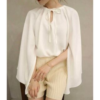 カスタネ(Kastane)のacka sheer flare blouse (シャツ/ブラウス(半袖/袖なし))