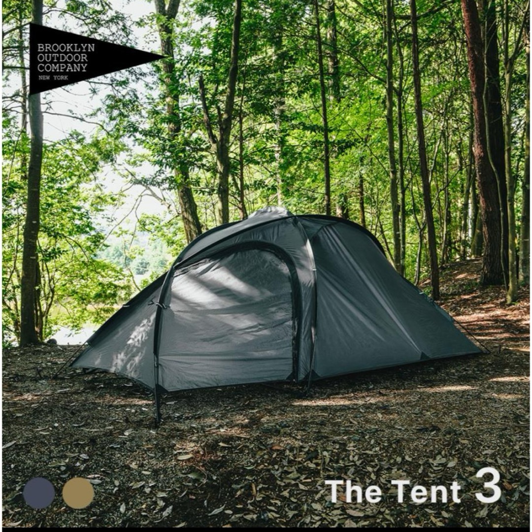 約17x54cm重量【ブルックリンアウトドアカンパニー BOC】The Tent 3 グレーカラー