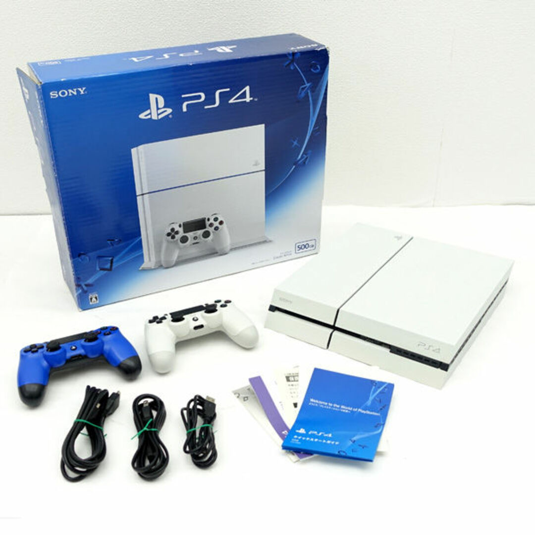 SONYソニー製品型番SONY / ソニー ◆PlayStation4 プレイステーション4 本体 ホワイト コントローラー2個 CUH-1200A 家電 [0220478021]