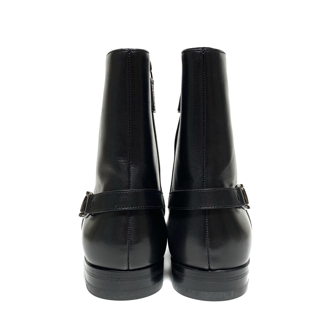 Gucci(グッチ)の☆未使用 グッチ ビット ストラップ レザー サイドジップ ブーツ イタリア製 メンズの靴/シューズ(ブーツ)の商品写真