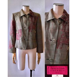 クリスチャンラクロワ(Christian Lacroix)の90s CHRISTIAN LACROIX Houndstooth Jacket(テーラードジャケット)