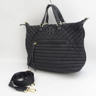 トリーバーチ(Tory Burch)のTORY BURCH / トリーバーチ ■2WAY バッグ ハンドバッグ ショルダーバッグ ナイロン ブラック ゴールド 【バッグ/バック/BAG/鞄/カバン】 ブランド【中古】 [0990012836](その他)