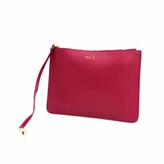 agnes b. - agnes b / アニエスベー ■バッグ クラッチバッグ レッド レザー 【バッグ/バック/BAG/鞄/カバン】 ブランド【中古】 [0990012848]