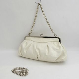 アニエスベー(agnes b.)のagnes b / アニエスベー ■ハンドバッグ チェーンバッグ レザー ホワイト がま口 【バッグ/バック/BAG/鞄/カバン】 ブランド【中古】 [0990012861](ハンドバッグ)