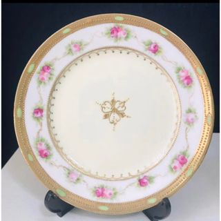 ノリタケ(Noritake)のオールドノリタケ  薔薇　金盛　ビジュー　プレート(食器)