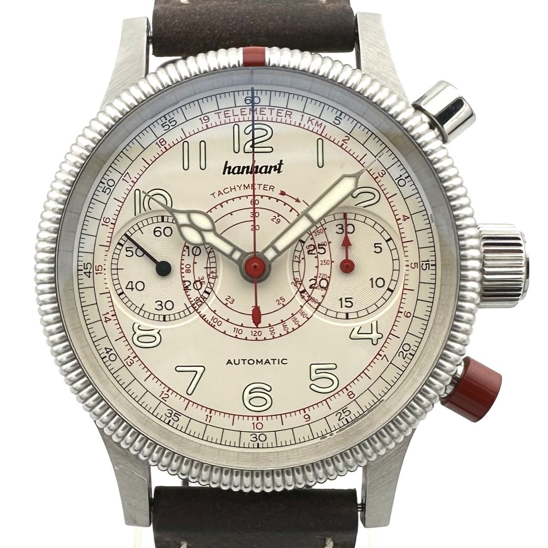 腕時計(アナログ)HANHART 712.200-0110 タキテレ クロノグラフ 自動巻き時計