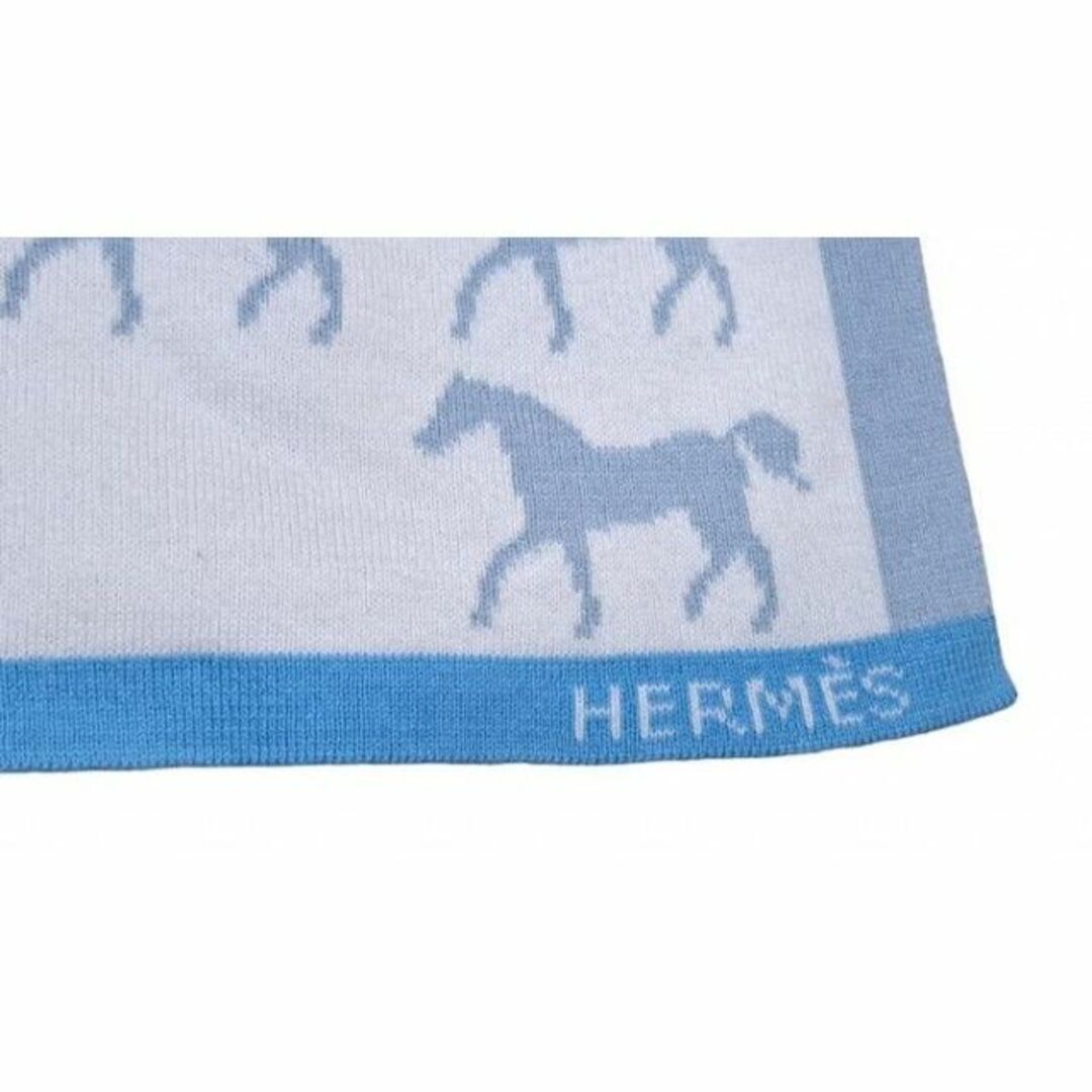 Hermes(エルメス)のエルメス おくるみ ブランケット コットン 100％ カヴァルカラー 馬柄 レディースのファッション小物(その他)の商品写真