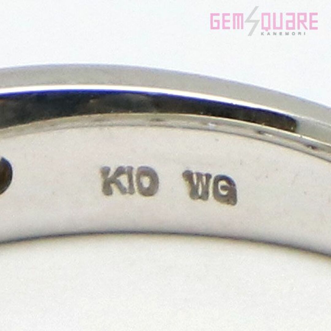 K10WG ダイヤモンド ピンキーリング 指輪 D0.06 1.47g 3号 洗浄済み 美品 レディースのアクセサリー(リング(指輪))の商品写真