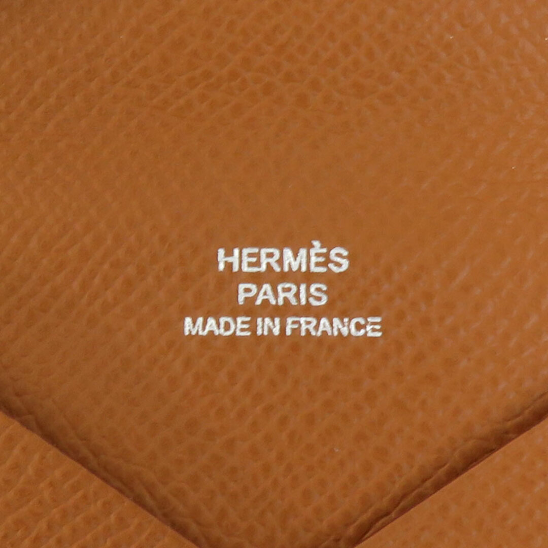 Hermes(エルメス)のエルメス HERMES カードケース カルヴィ レザー ブラウン ユニセックス 送料無料【中古】 e57866 レディースのファッション小物(パスケース/IDカードホルダー)の商品写真