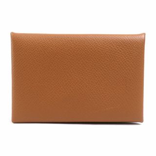 エルメス(Hermes)のエルメス HERMES カードケース カルヴィ レザー ブラウン ユニセックス 送料無料【中古】 e57866(パスケース/IDカードホルダー)