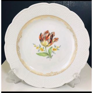 マイセン(MEISSEN)のマイセン　マルコリーニの花　オレンジチューリップと黄色の花(食器)