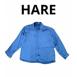 HARE - 【新品】HARE / ハレ フロントドット ストライプ シャツ グレー