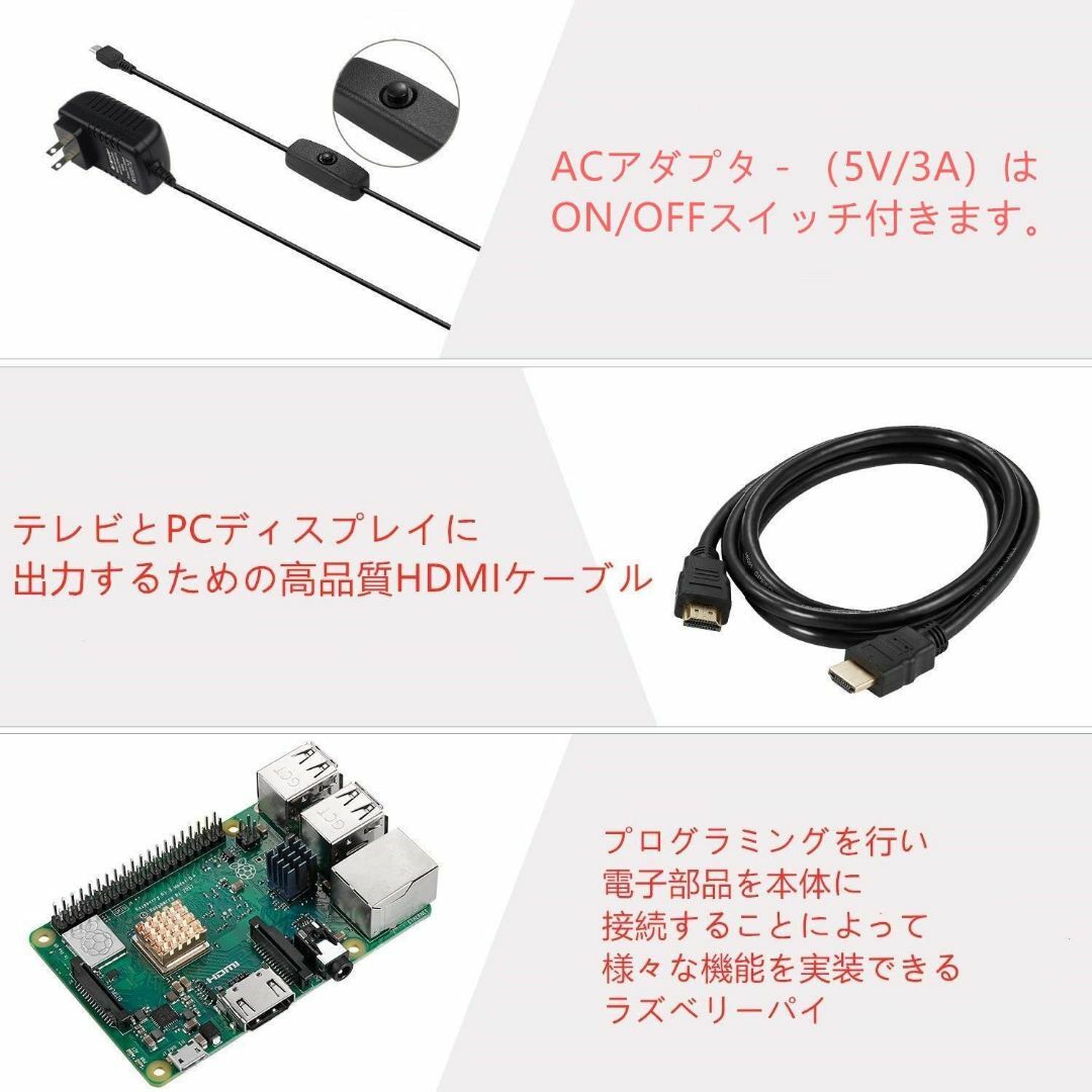 Raspberry Pi 3 Model b+ ラズベリーパイ3b+ 32GB スマホ/家電/カメラのPC/タブレット(デスクトップ型PC)の商品写真