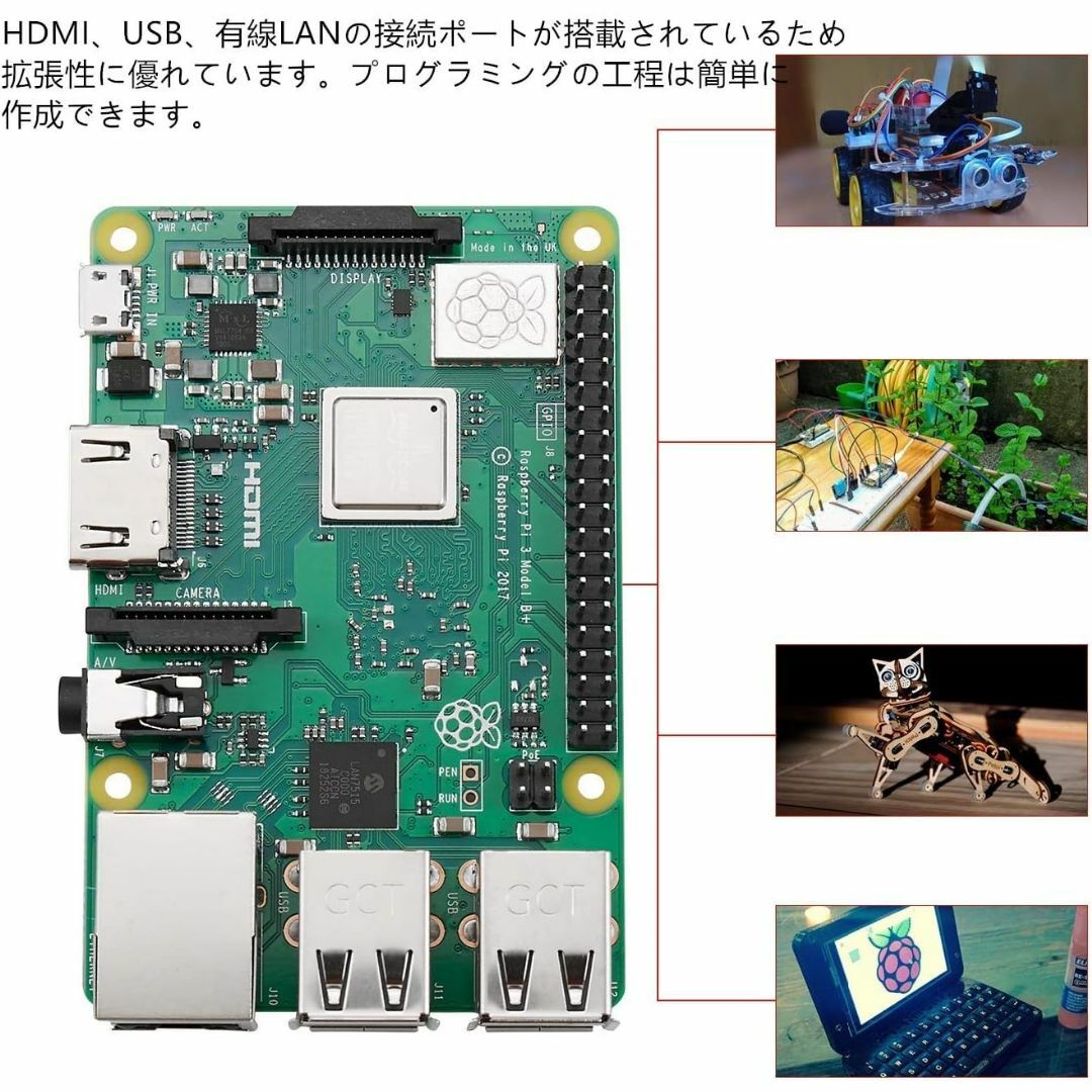 Raspberry Pi 3 Model b+ ラズベリーパイ3b+ 32GB スマホ/家電/カメラのPC/タブレット(デスクトップ型PC)の商品写真