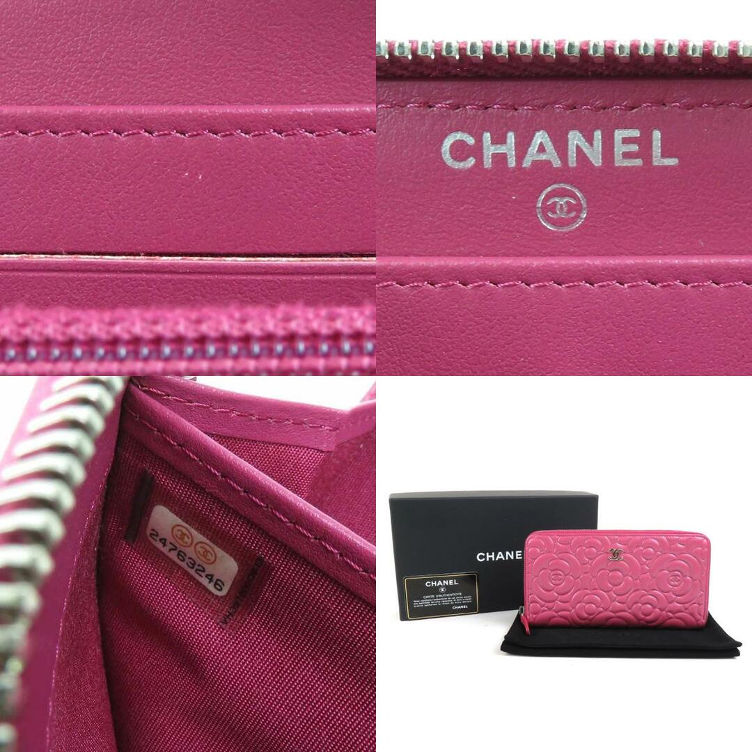 CHANEL(シャネル)のシャネル CHANEL ラウンドファスナー長財布 その他 レザー ピンク系 レディース 送料無料【中古】 99712f レディースのファッション小物(財布)の商品写真