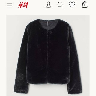 エイチアンドエム(H&M)のnau様専用♡ほぼ新品✨クリーニング済み✨H&M フェイクファージャケット(毛皮/ファーコート)