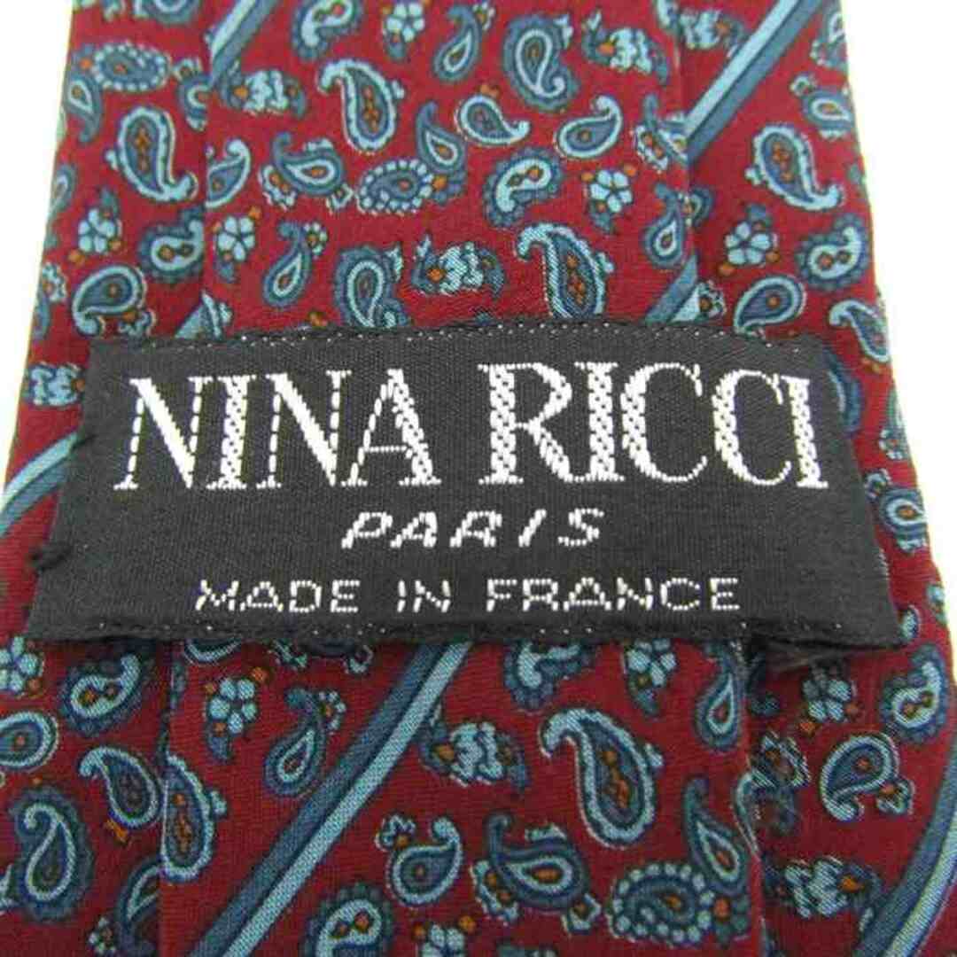 NINA RICCI(ニナリッチ)のニナリッチ ブランド ネクタイ シルク ペイズリー柄 メンズ レッド NINA RICCI メンズのファッション小物(ネクタイ)の商品写真