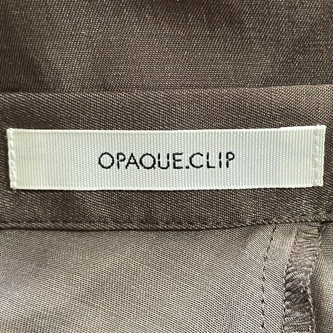 OPAQUE.CLIP(オペークドットクリップ)のOPAQUE.CLIP (38) バックリボン シャツ ブラウン 無地 ゆったり レディースのトップス(シャツ/ブラウス(長袖/七分))の商品写真