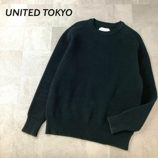 ユナイテッドトウキョウ(UNITED TOKYO)のUNITED TOKYO リブ コットンニット ヘビーウエイト モスグリーン(ニット/セーター)