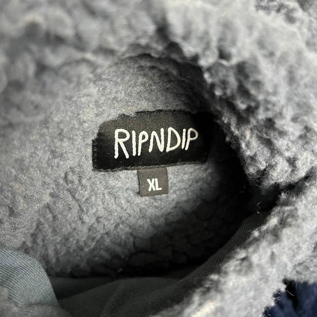 RIPNDIP(リップンディップ)の【希少XLサイズ】リップンディップ☆刺繍ロゴ リバーシブルボアジャケット 即完売 メンズのジャケット/アウター(その他)の商品写真