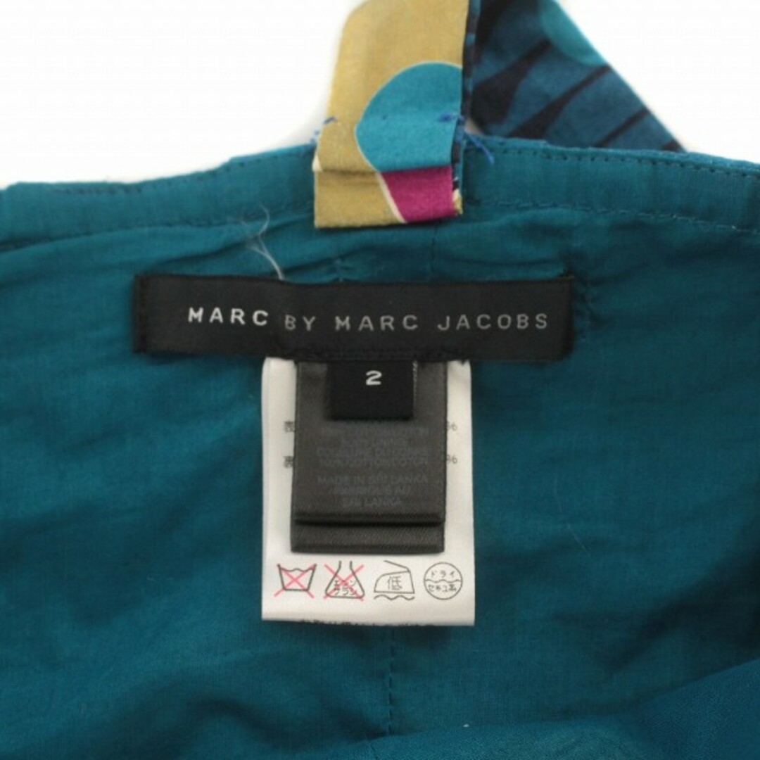 MARC BY MARC JACOBS(マークバイマークジェイコブス)のマークバイマークジェイコブス ワンピース チュニック ひざ丈 総柄 2 S 青 レディースのワンピース(ひざ丈ワンピース)の商品写真