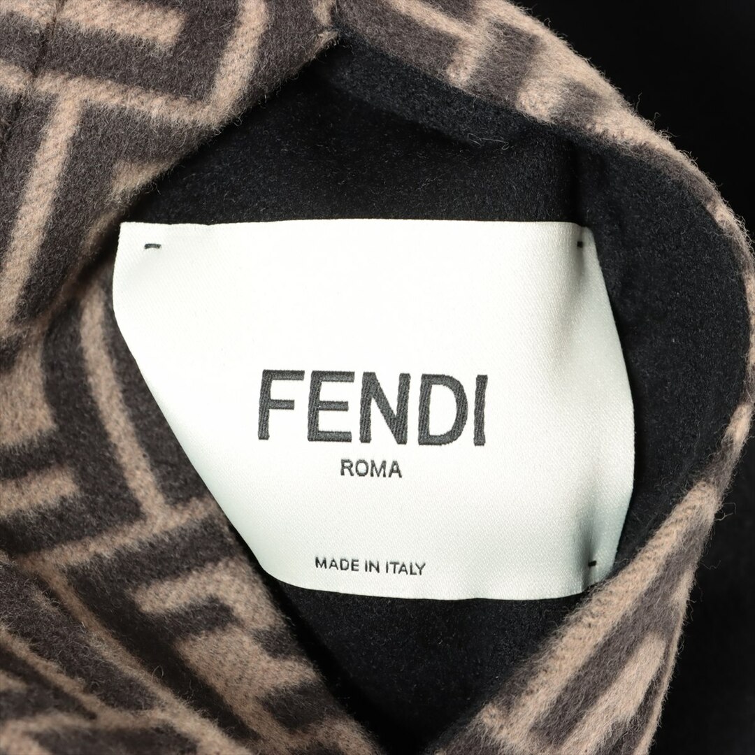 FENDI(フェンディ)のフェンディ ズッカ ウール×シルク 40 ブラック×ブラウン レディース レディースのジャケット/アウター(その他)の商品写真