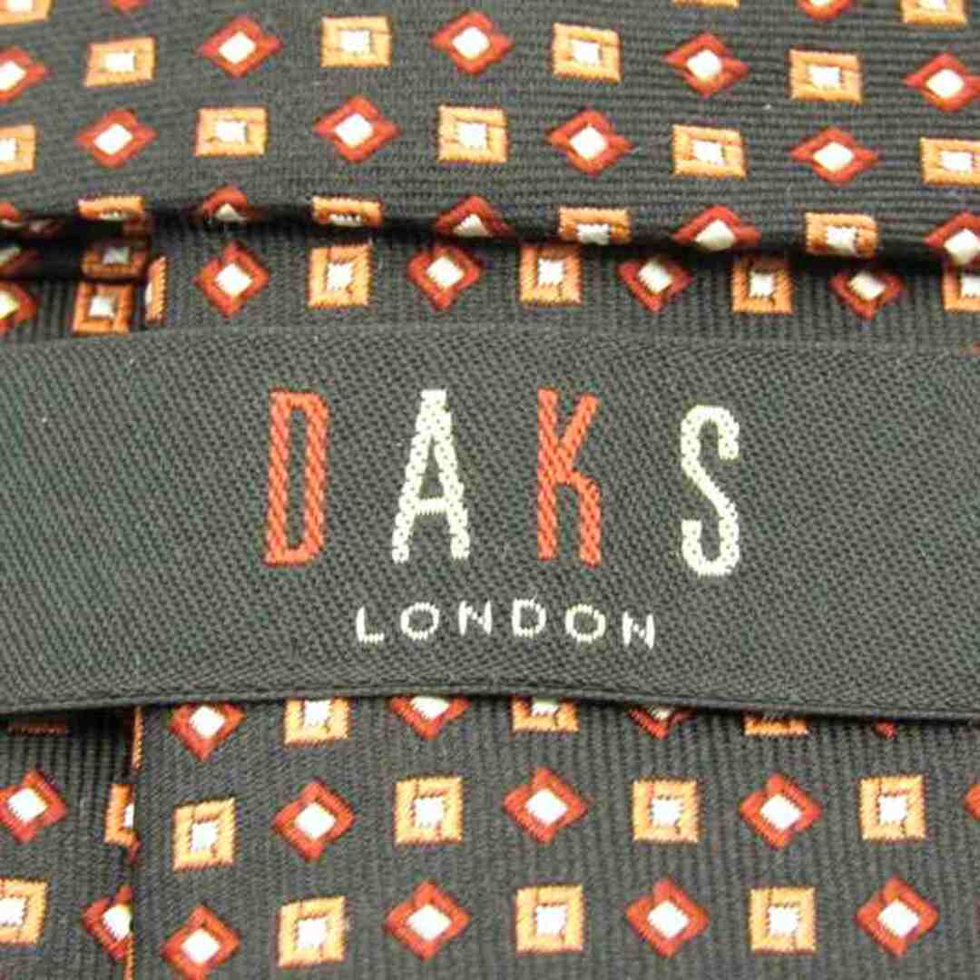 DAKS(ダックス)のダックス ブランド ネクタイ シルク 小紋柄 総柄 メンズ ブラック DAKS メンズのファッション小物(ネクタイ)の商品写真