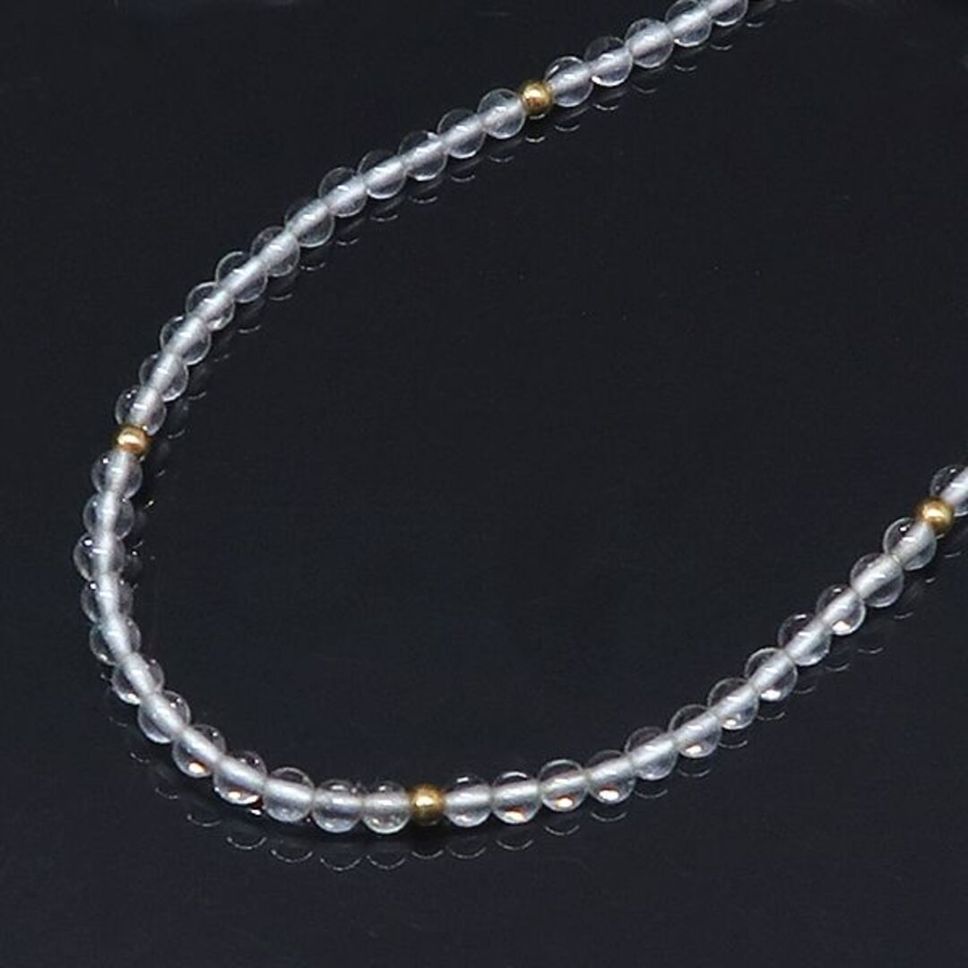 K18 水晶 クォーツ クリスタル 水晶連 ネックレス　60cmネックレス