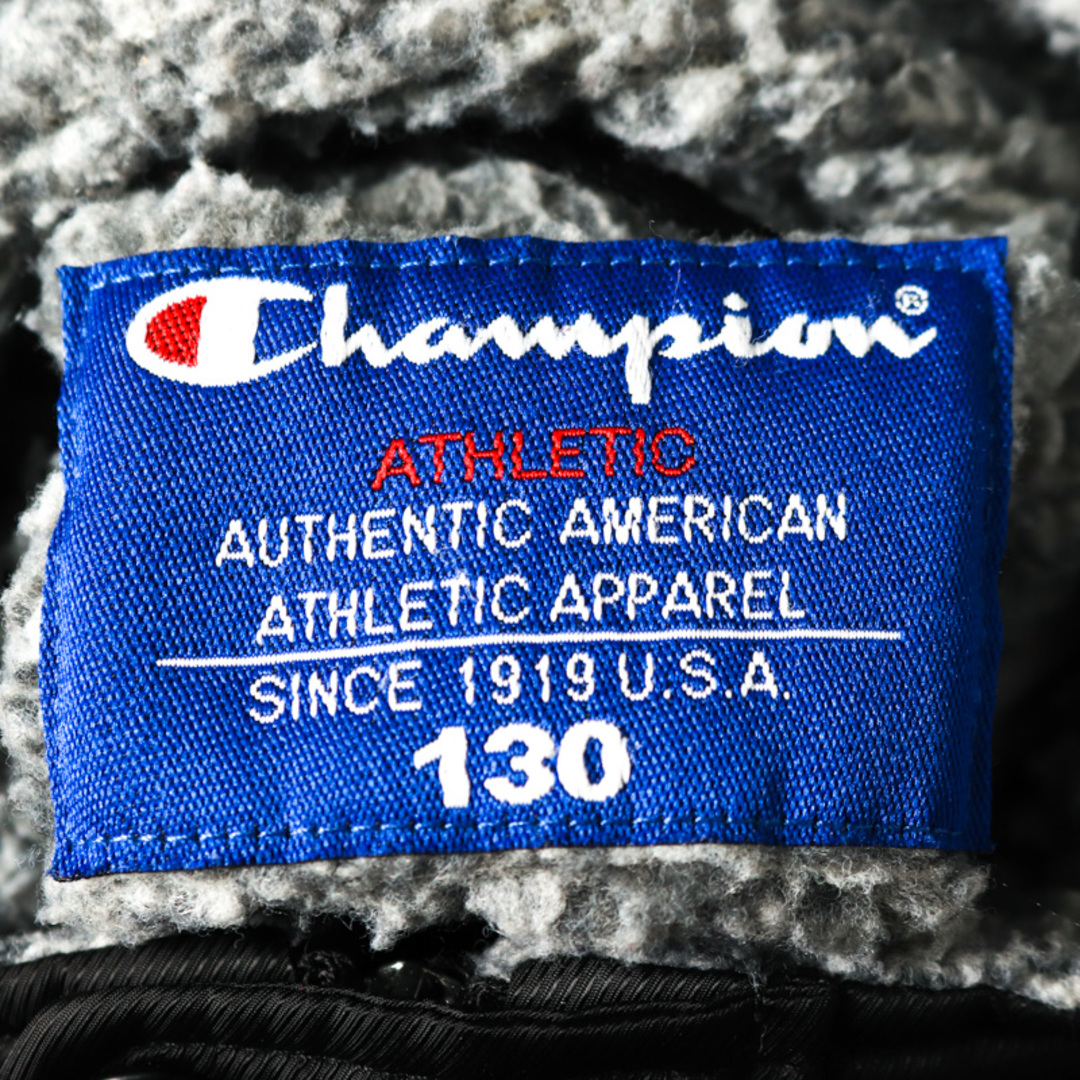 Champion(チャンピオン)のチャンピオン ナイロンジャケット ベンチコート 裏ボア アウター キッズ 男の子用 130サイズ ブラック Champion キッズ/ベビー/マタニティのキッズ服女の子用(90cm~)(ジャケット/上着)の商品写真