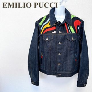 エミリオプッチ(EMILIO PUCCI)のエミリオプッチ デニムジャケット マーモプリント コントラストパネル(Gジャン/デニムジャケット)