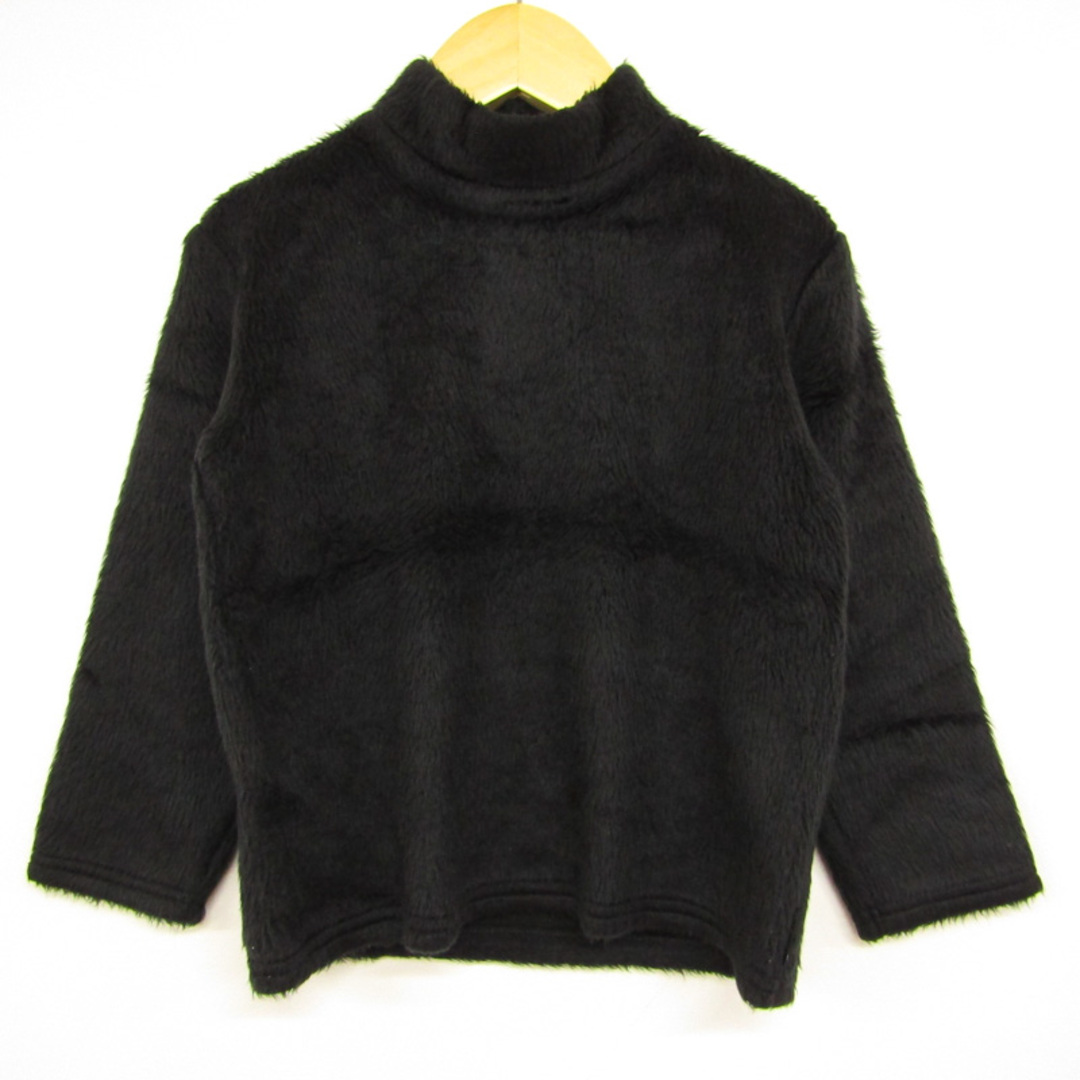 COMME CA ISM(コムサイズム)のコムサイズム カットソー ハイネックTシャツ ファー キッズ 女の子用 100Aサイズ ブラック COMME CA ISM キッズ/ベビー/マタニティのキッズ服女の子用(90cm~)(Tシャツ/カットソー)の商品写真