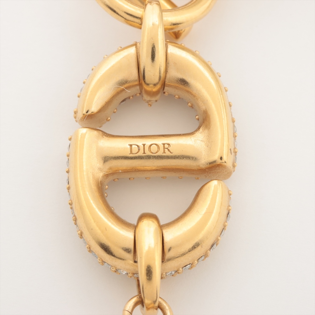 Dior(ディオール)のディオール モンテーニュ GP×ラインストーン×フェイクパール  ゴールド レディースのアクセサリー(ネックレス)の商品写真