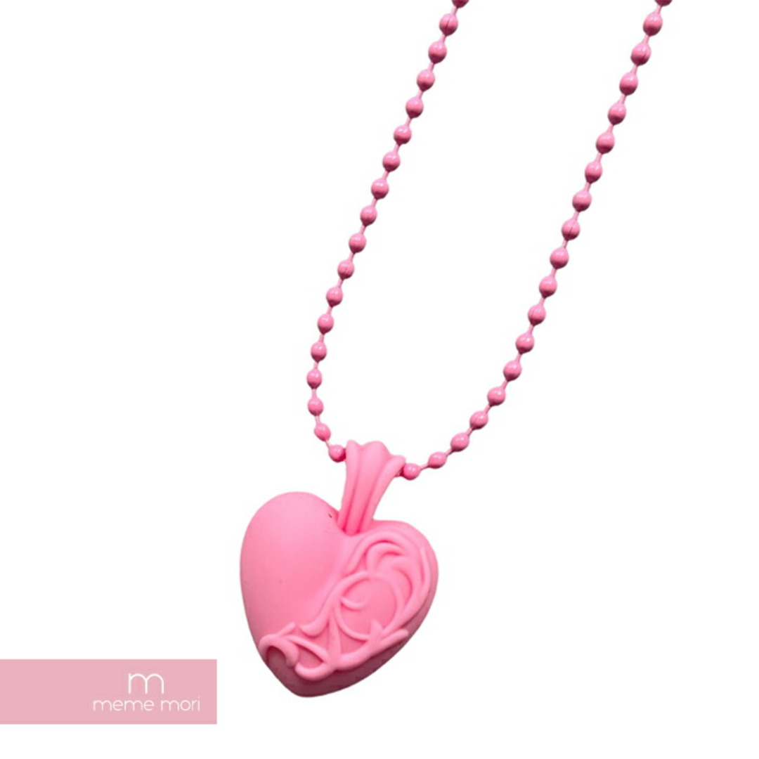 Chrome Hearts(クロムハーツ)のCHROME HEARTS 2023SS Silicone Rubber Heart Necklace クロムハーツ シリコンラバーハートネックレス ペンダント ネックレストップ ボールチェーン アクセサリー ピンク 【240118】【新古品】【me04】 レディースのアクセサリー(その他)の商品写真