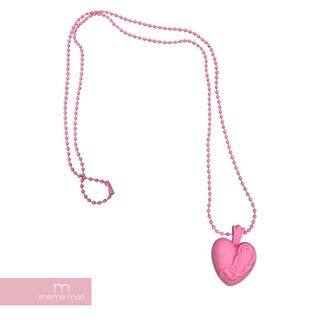 クロムハーツ(Chrome Hearts)のCHROME HEARTS 2023SS Silicone Rubber Heart Necklace クロムハーツ シリコンラバーハートネックレス ペンダント ネックレストップ ボールチェーン アクセサリー ピンク 【240118】【新古品】【me04】(その他)