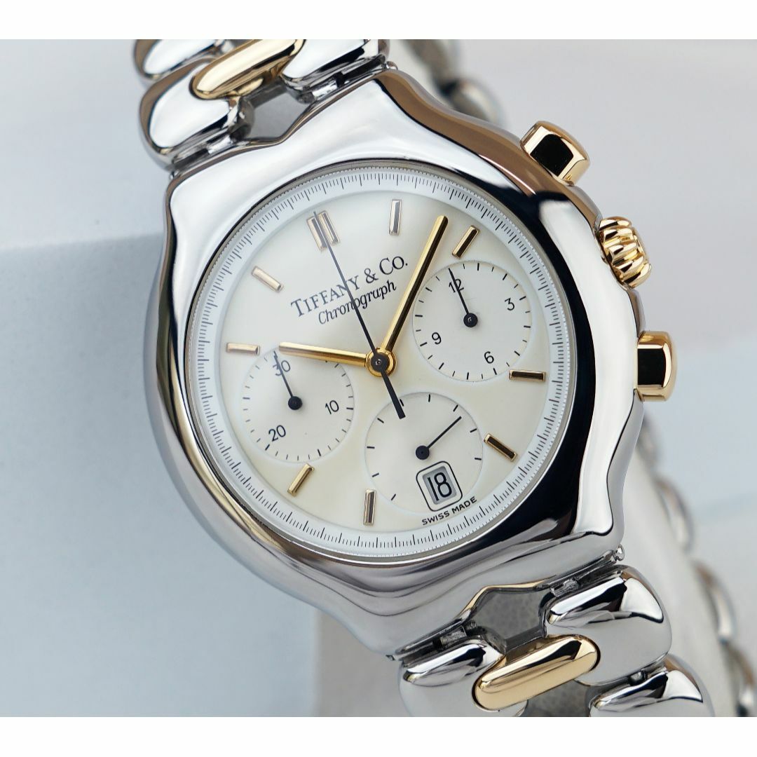 Tiffany & Co.(ティファニー)の美品 ティファニー テソロ クロノ 18KYG コンビ メンズ Tiffany メンズの時計(腕時計(アナログ))の商品写真